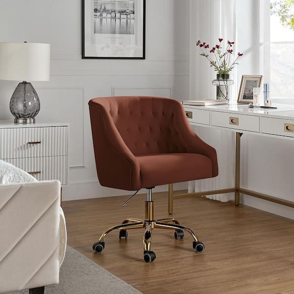 JAYDEN CREATION Lydia 24.5 in. Mid-Century Modern Burn-brick