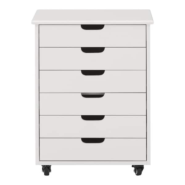 StyleWell Craft 6 Drawer Cart - White JS-3430-A - The Home Depot