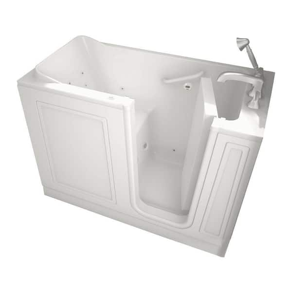 American Standard Acrylic Standard Series 51 in. x 26 in. Walk-In Whirlpool Tub with Quick Drain in White