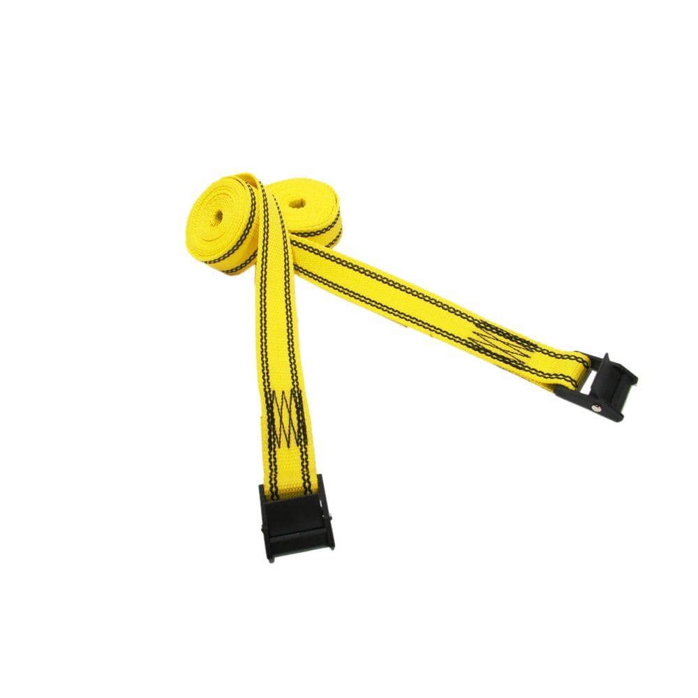 8 Ft X 1 1 4 In Nylon Cam Buckle Lashing Straps 2 Pack 152220 The Home Depot