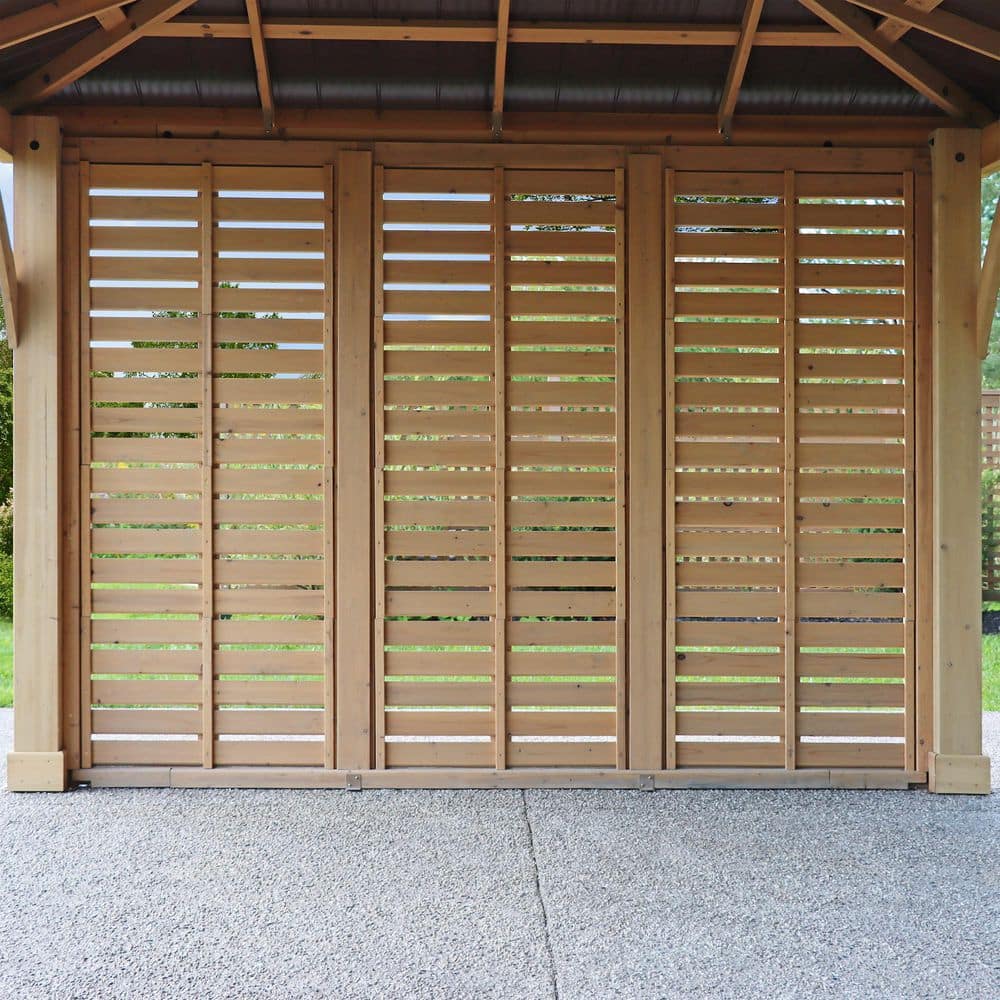 Cedar Wood 10' Privacy Wall for Gazebo