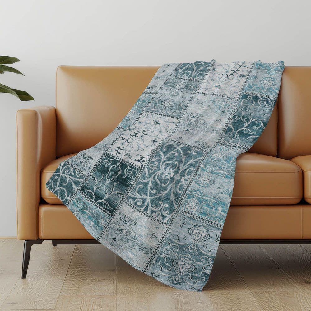 Premium Machine Washable ASB566 Teal 50 in. x 70 in. Sherpa Throw Blanket price history on PriceWatchPro