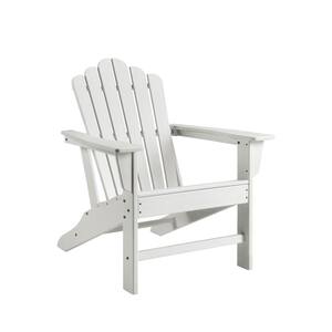 White 2-Piece Classic Outdoor All-Weather Plastic Fade-Resistant Patio Adirondack Chair for Fire Pits and Gardens