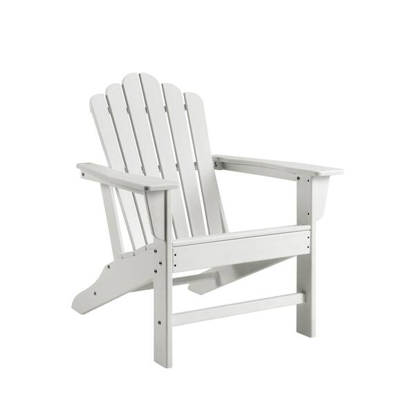 Kadehome White 2-Piece Classic Outdoor All-Weather Plastic Fade-Resistant Patio Adirondack Chair for Fire Pits and Gardens