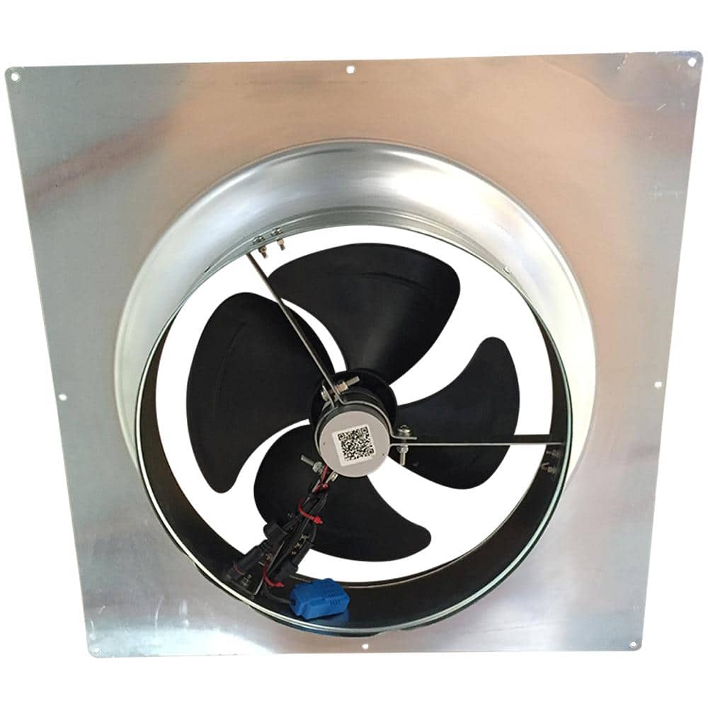 Hybrid Solar and Electric Roof Mount Attic Fan with Thermostat