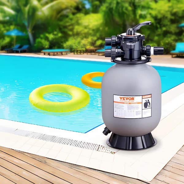 Sand Filter 16 in. Up to 35 GPM Swimming Pool Sand Filter System with 7-Way Multi-Port Valve Filter Rinse Waste Function