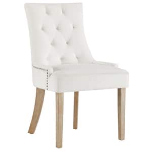 Pose Ivory Upholstered Fabric Dining Chair