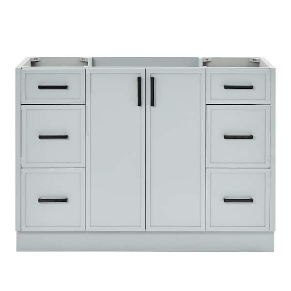 ARIEL Kelly 48 in. W x 21.5 in. D x 34.5 in. H Bath Vanity Cabinet without Top in Grey