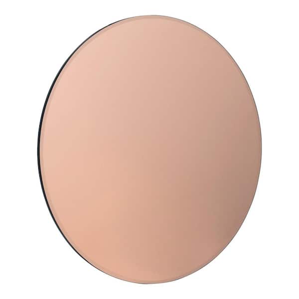Kate and Laurel Medium Round Beveled Glass Mirror (26 in. H x 26 in. W)