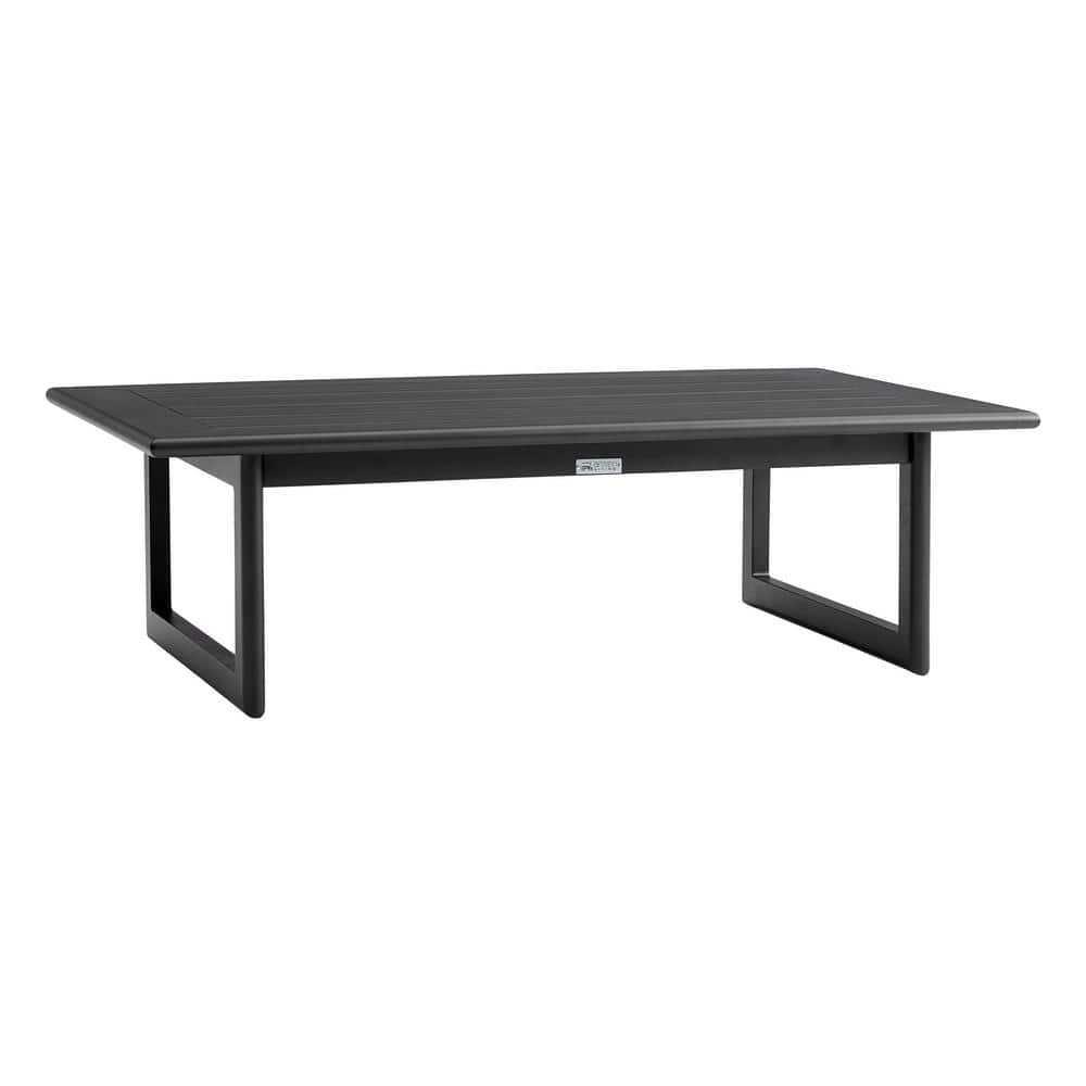 Cayman Black Rectangular Aluminum Outdoor Coffee Table