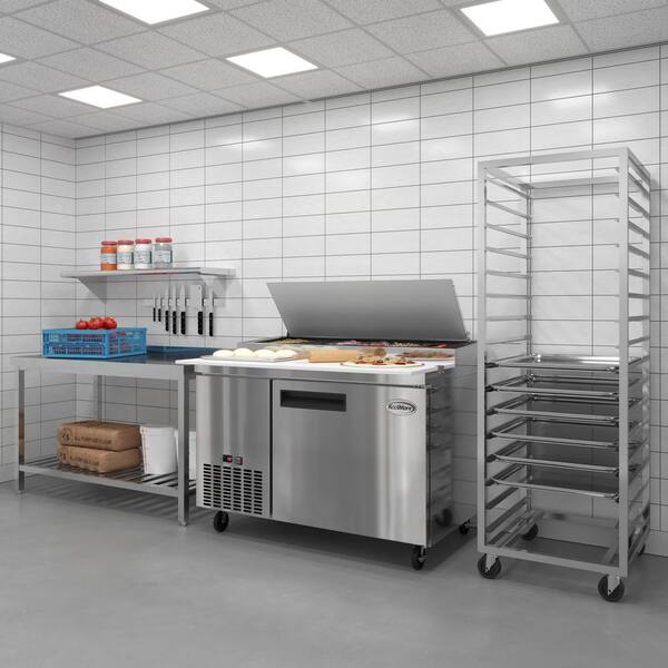 Koolmore 92 in. Commercial Pizza Prep Refrigerator in Stainless