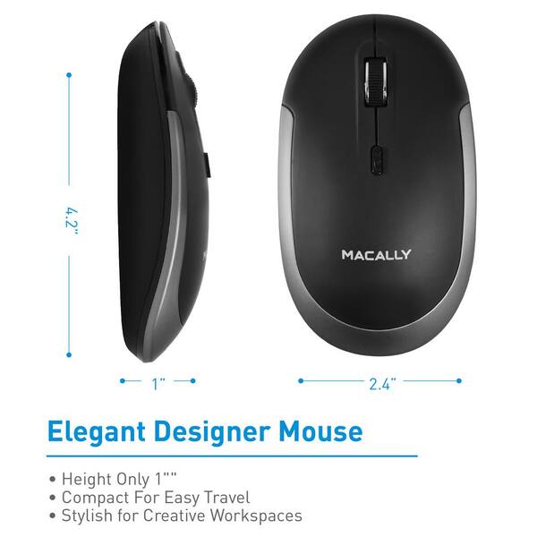 thumbnail image 2 of Wireless Bluetooth Mouse - 1600 DPI, 12-Month Battery, Compact For Laptop PC Mac 2 of 12