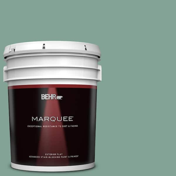 BEHR MARQUEE 5 gal. #470F-4 Aspen Aura Flat Exterior Paint & Primer