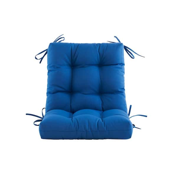 BLISSWALK Patio Chair Cushion for Adirondack High Back Tufted Seat Chair Cushion Outdoor 48 in. x 21 in. x 4 in. Blue