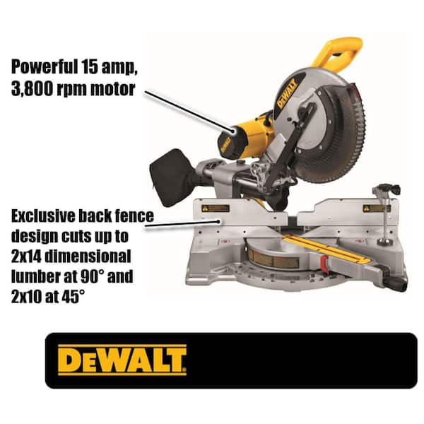 DEWALT - 15 Amp Corded 12 in. Dual Bevel Sliding Compound Miter Saw