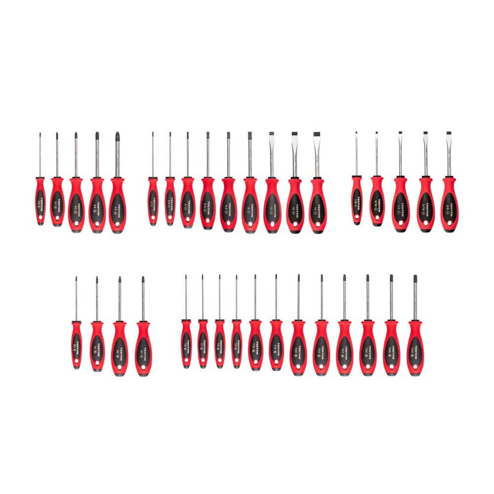 TEKTON Phillips, Slotted, Torx, Square Screwdriver Set - 4 in