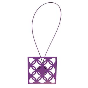 Purple Magnetic Metal Geometric Curtain Tie Back (Set of 2)