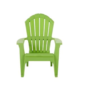 RealComfort Lime Plastic Adirondack Chair