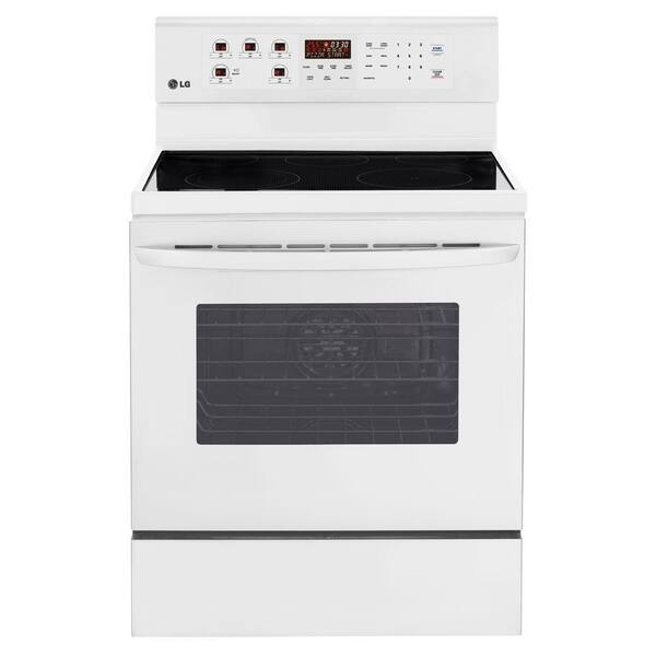 LG 6.3 cu. ft. Electric Range with Self-Cleaning Convection Oven in Smooth White