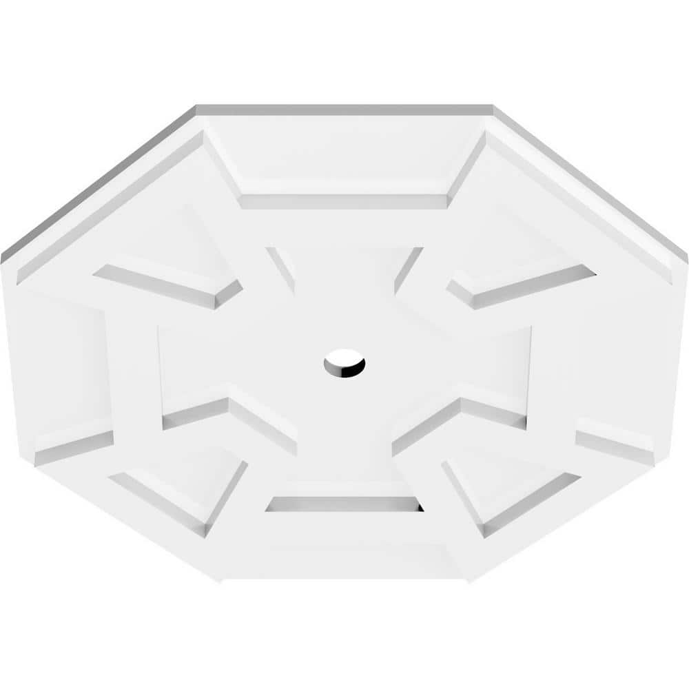 16" White PVC Contemporary Square Ceiling Medallion