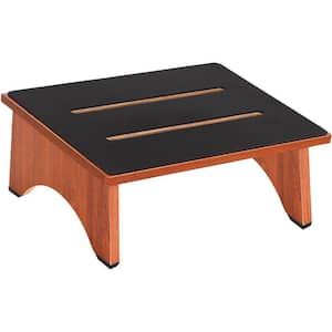 Foldable One Step Stool Non-Slip Rubber Feet Collapsible Wooden Step 450 lbs. High Beds Kitchen Bathroom RV Portable
