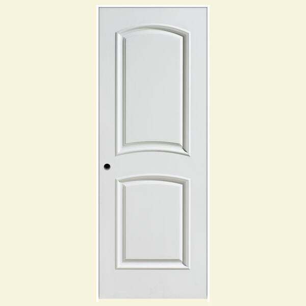 Masonite 32 in. x 80 in. Palazzo Bellagio 2-Panel Arch Top Solid-Core Smooth Primed Composite Single Prehung Interior Door