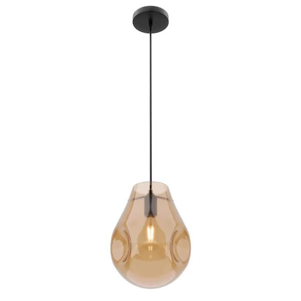 aiwen Modern 8.66 in. 1-Light Glass Pendant Light Farmhouse Adjustable Hanging Light