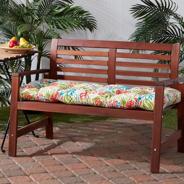 Greendale Home Fashions 51 In X 18, 42 Inch Red Outdoor Bench Cushion