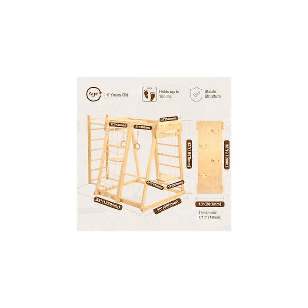 Kids Play Series in Natural Wood Indoor Residential Freestanding