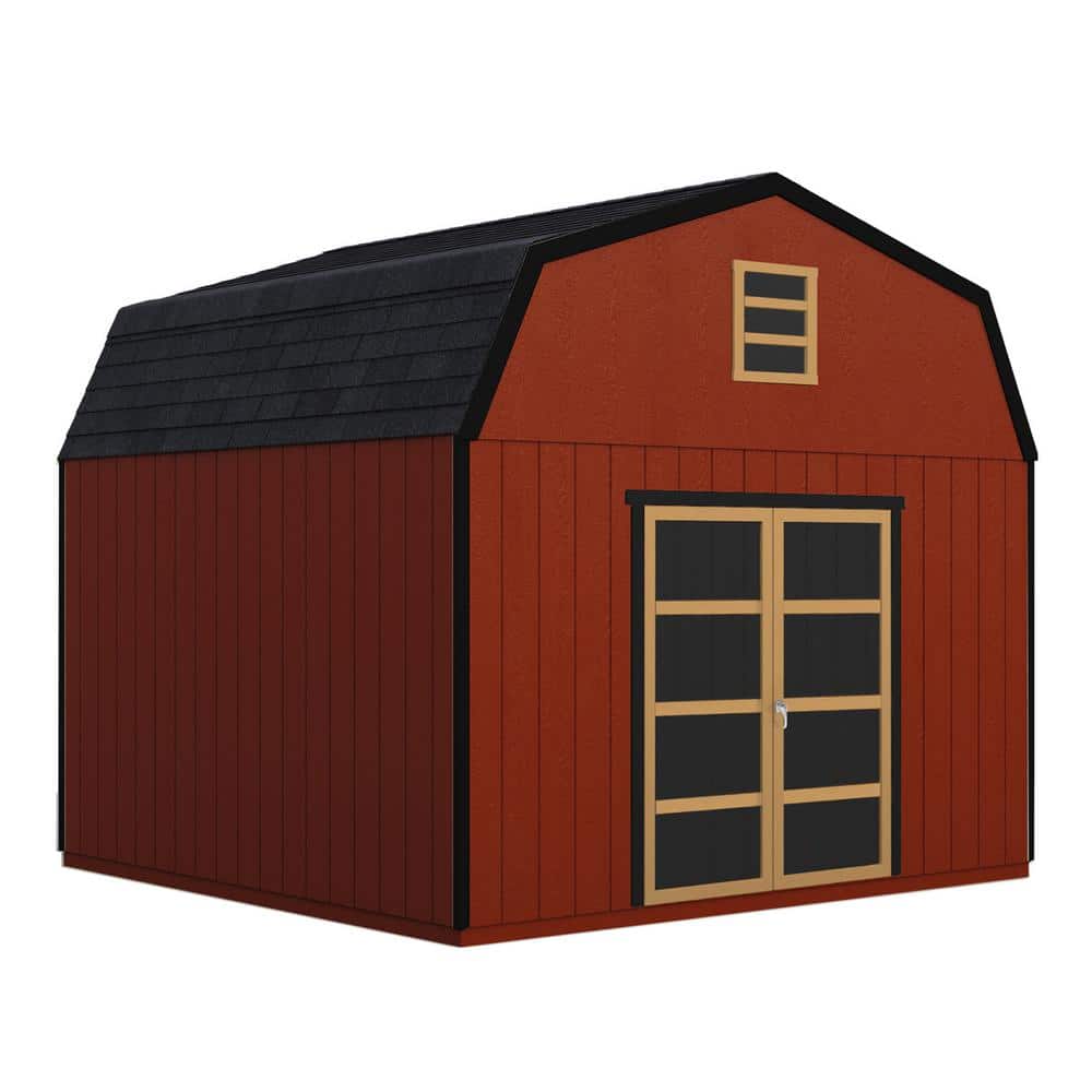 Handy Home Do-it Yourself Hudson 12 ft. x 20 ft. Wooden Storage Shed with Flooring Included ...