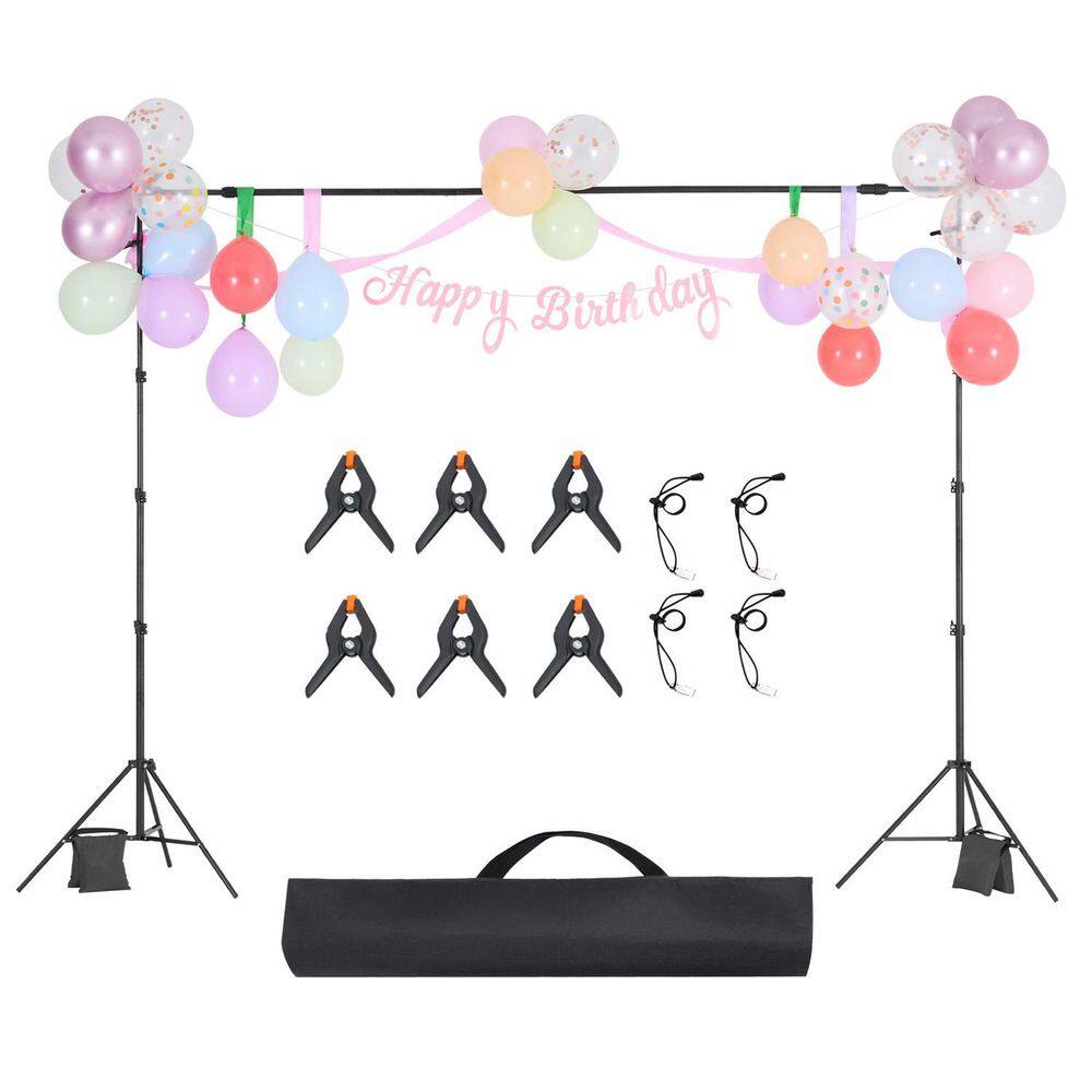 8.5 x 10 ft. Adjustable Backdrop Stand, Portable, Heavy Duty Projector Screen Stand, Wedding, Photo Studio & Party Use