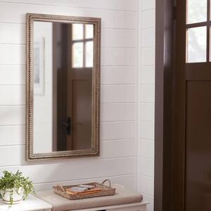 Large Rectangle Brown Antiqued Classic Accent Mirror (41 in. H x 23 in. W)