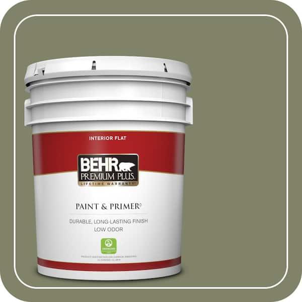 BEHR PREMIUM PLUS 5 gal. #S380-6 Ecological Flat Low Odor Interior Paint & Primer