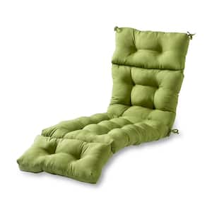 Solid Summerside Green Outdoor Chaise Lounge Cushion