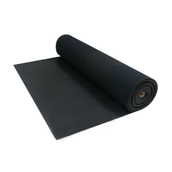 Rubber-Cal Tuff-n-Lastic Runner Mat 1/8 in. T x 4 ft. W x 9 ft. L Black  Rubber Flooring (36 sq. ft.) 03-205-W100-09 - The Home Depot