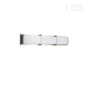 Winston 1-Light 24 in. Polished Chrome LED Vanity Light Bar with Ambient Light