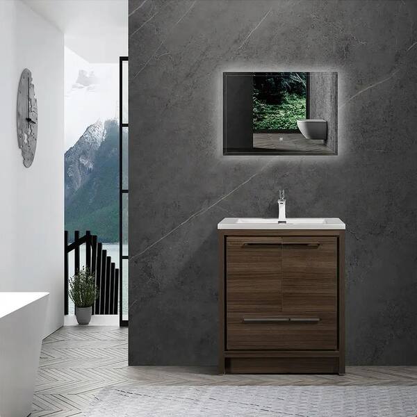 Eviva Dolce 48 in. W x 20 in. D x 14 in. H Single Bath Vanity in Blue with White Solid Surface Top with White Integrated Sink