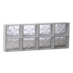 31 in. x 11.5 in. x 3.125 in. Frameless Wave Pattern Non-Vented Glass Block Window