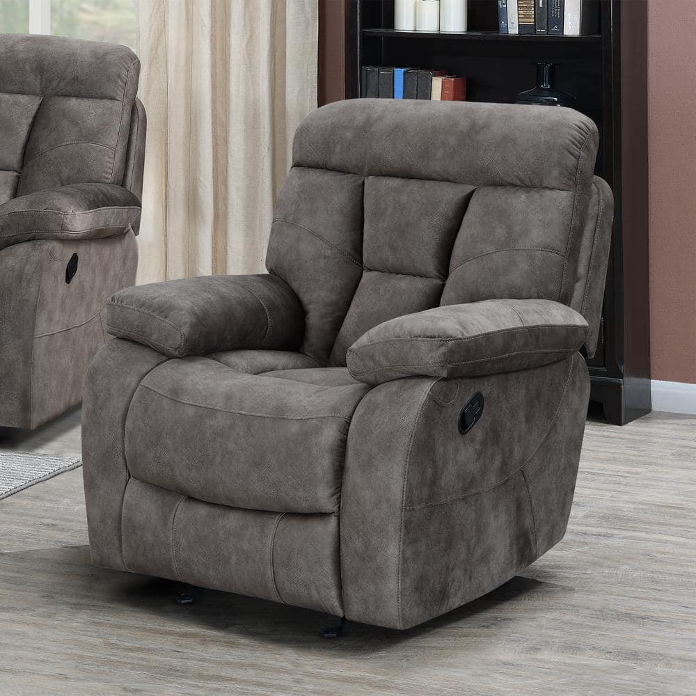 Contemporary Mushroom 40'' Glider Recliner with Memory Foam