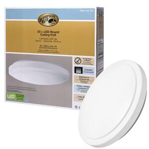 20 in. Round Dimmable LED Flush Mount Ceiling Light Fixture 2200 Lumens 4000K Bright White