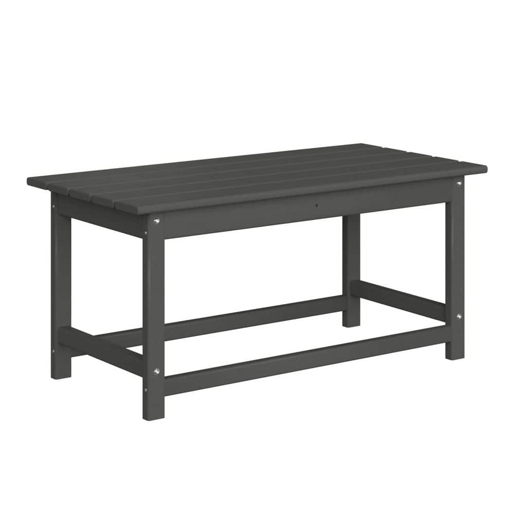 Gray HDPE Plastic Adirondack Outdoor Coffee Table