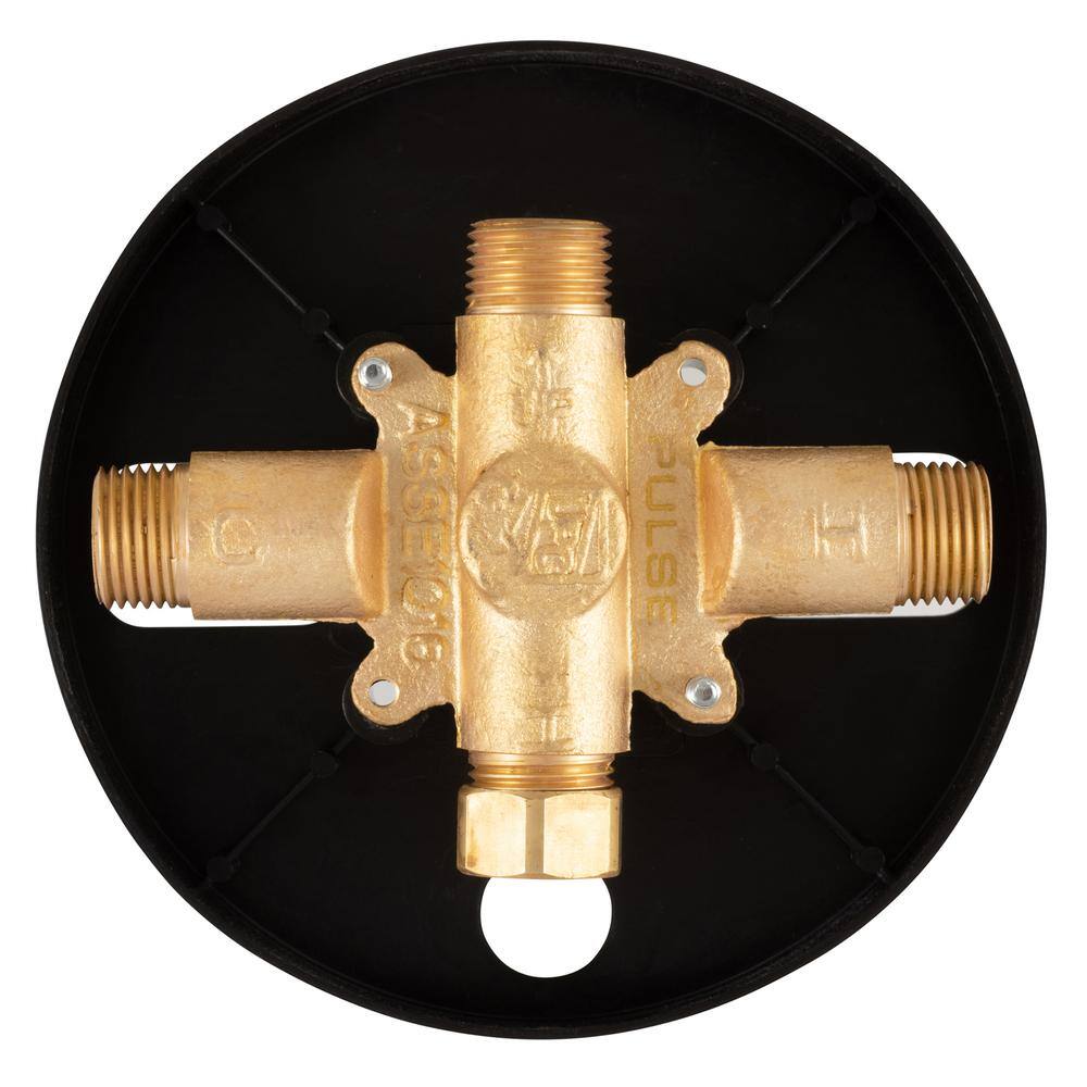 Matte Black Pressure Balance Thermostatic Valve with Lever