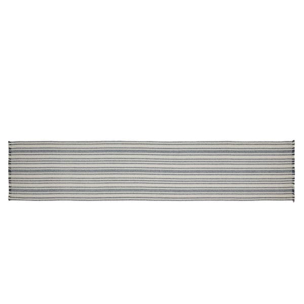 Finders Keepers 12 in. W x 60 in. L White Gray Chevron Cotton Table Runner