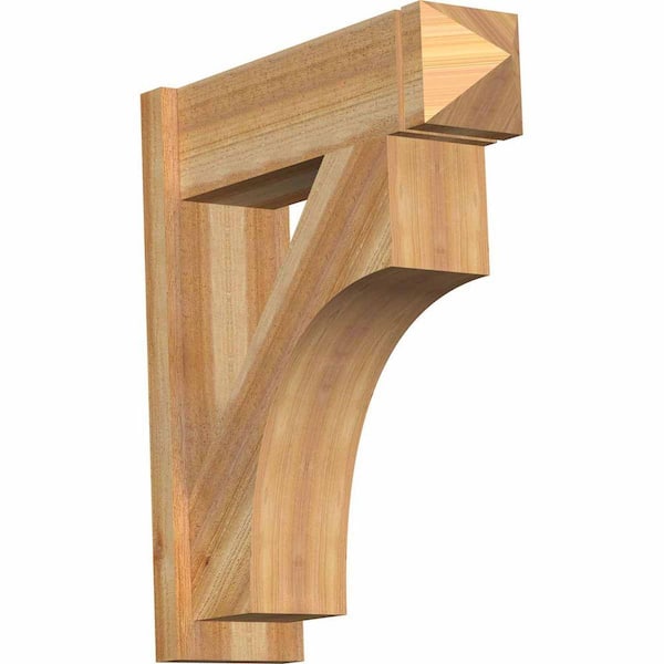 Ekena Millwork 8 in. x 30 in. x 26 in. Western Red Cedar Westlake Arts and Crafts Rough Sawn Outlooker