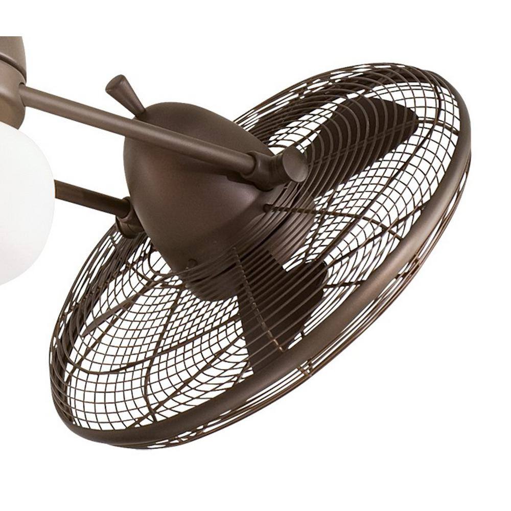 42" Oil Rubbed Bronze Dual Head Ceiling Fan with LED Light