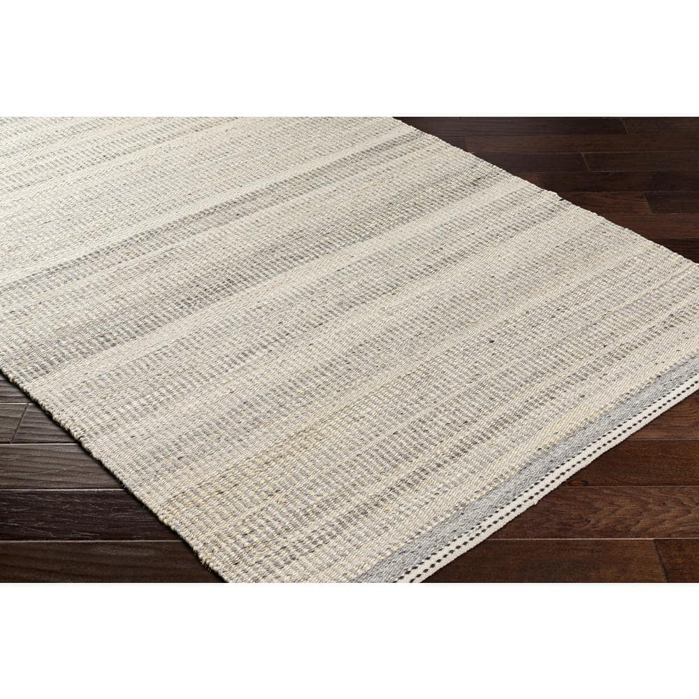 Handmade Lessie 6' x 9' Flat Woven Wool-Blend Gray Area Rug