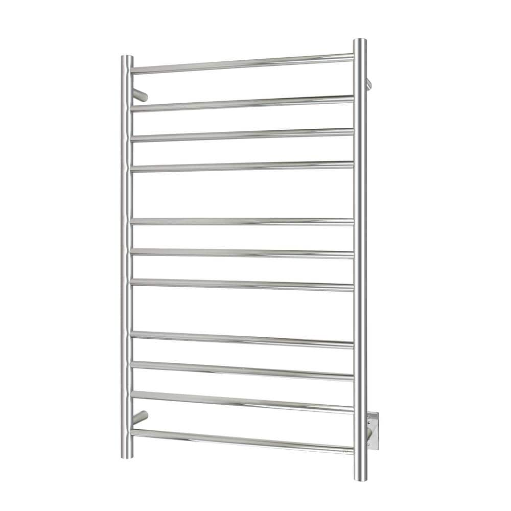 Malta Polished Stainless Steel Wall-Mounted 11-Bar Towel Warmer