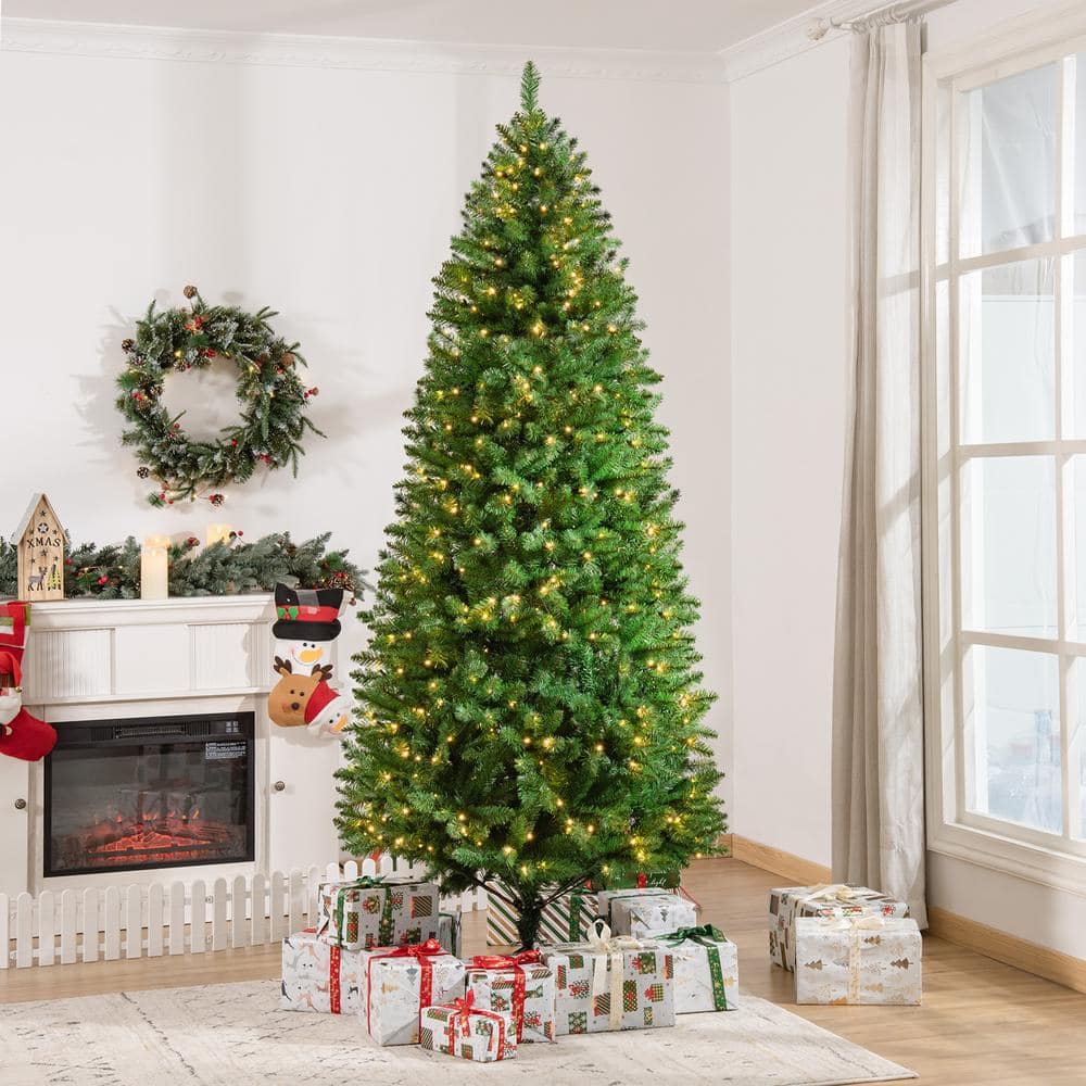 7.5ft Pre-lit Pine Artificial Christmas Tree with Warm LED Lights