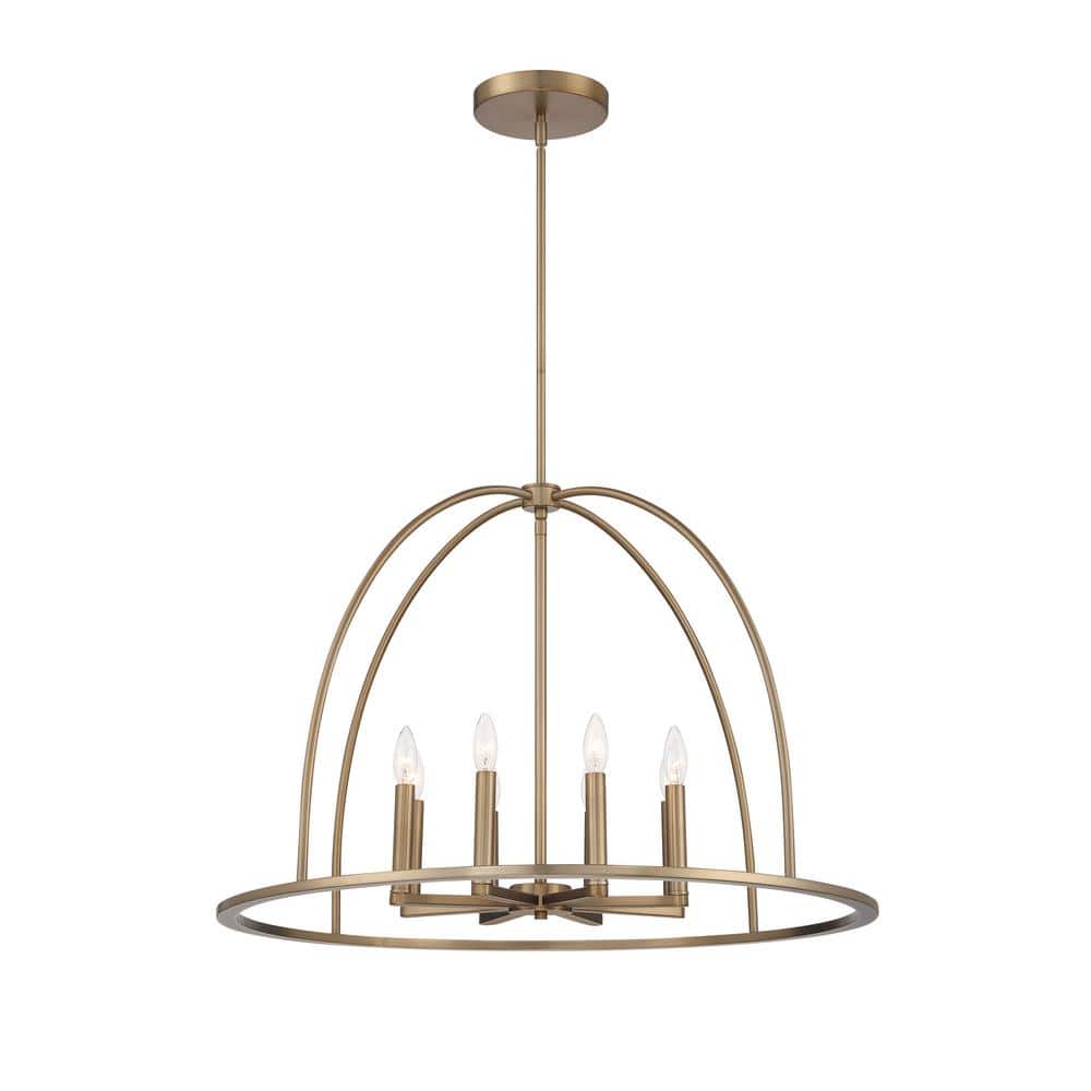 Abbott Vibrant Gold 8-Light Crystal Candle Chandelier