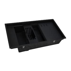 epiStage 18 x 34 in. DropIin/Undermount Single Bowl Black Granite Composite Kitchen Sink